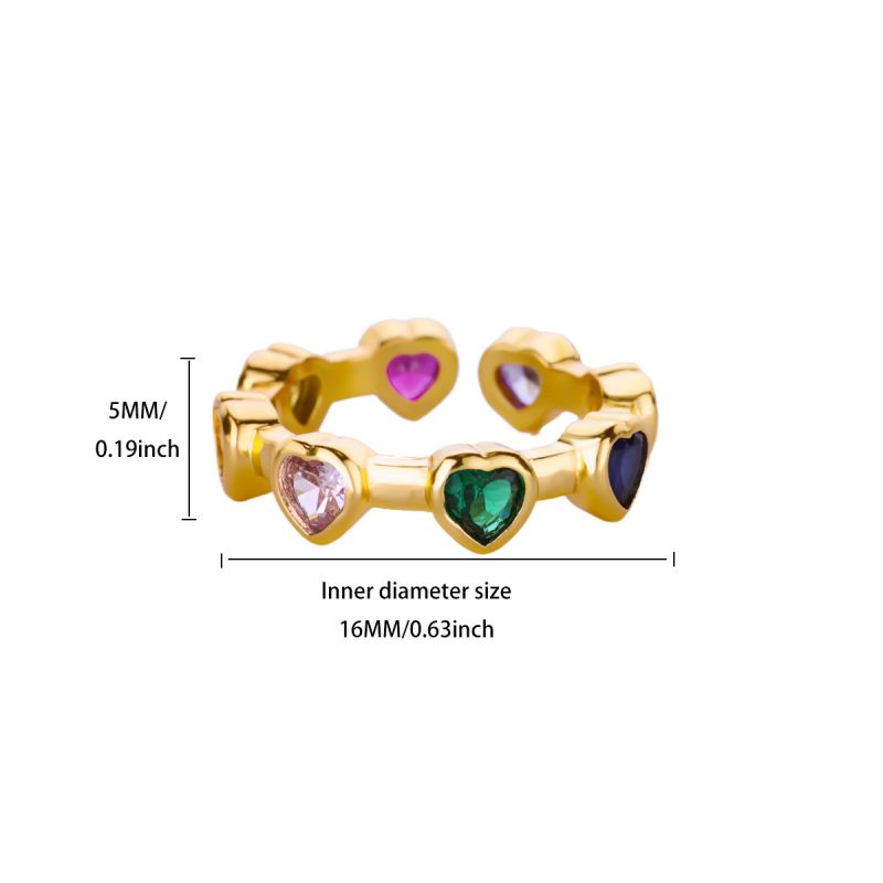 Ring #1 Copper And Diamond Heart Ring