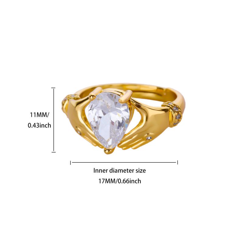 Ring #1 Copper And Diamond Heart Ring