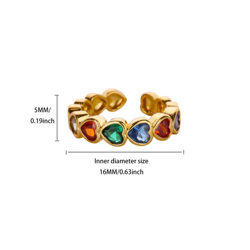 Ring #1 Copper And Diamond Heart Ring