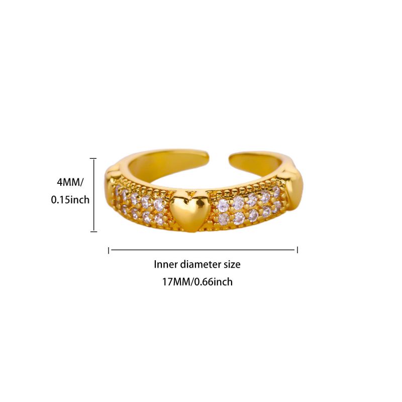 Ring #1 Copper And Diamond Heart Ring