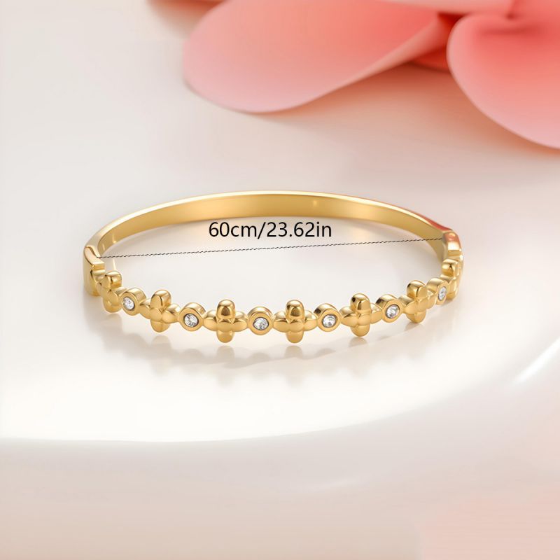 Bracelet #1 Stainless Steel Diamond-encrusted Round Bracelet