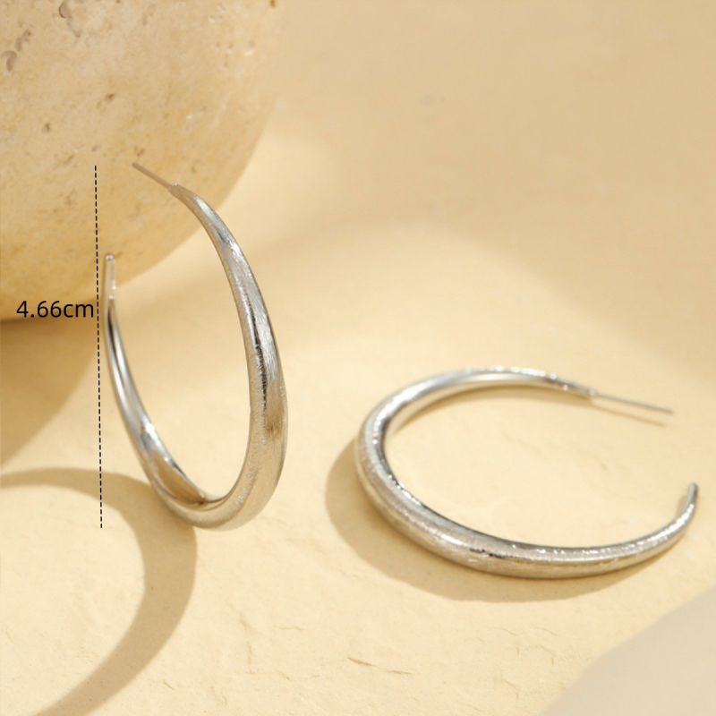 Small Gold Stainless Steel C-shaped Earrings