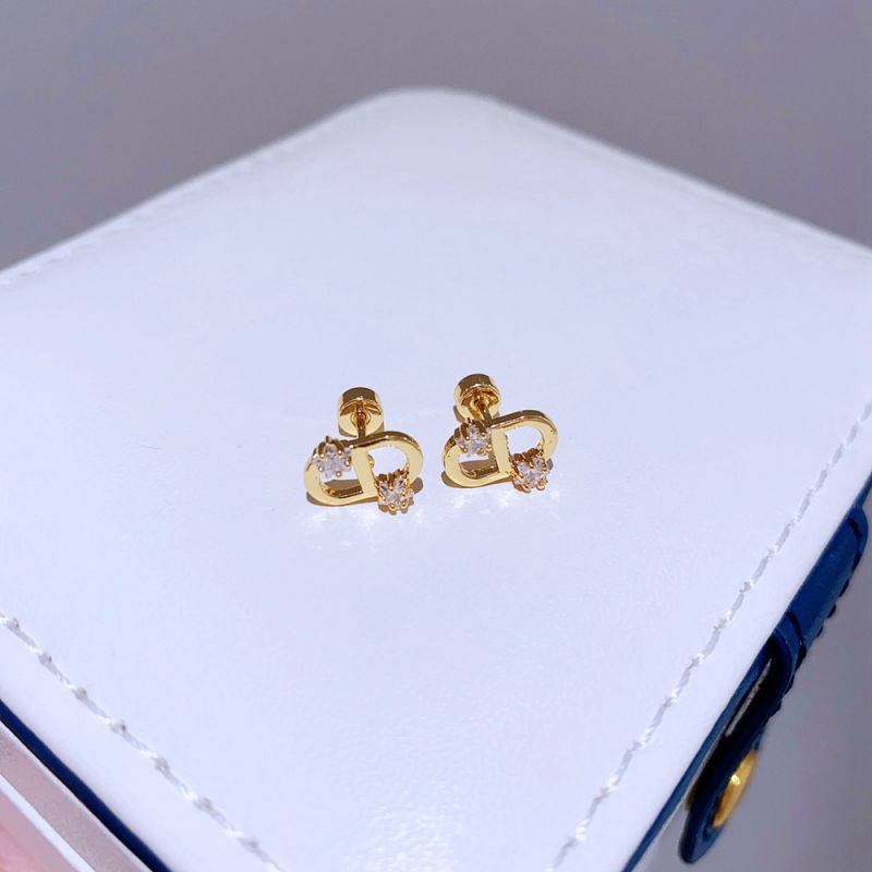 Large Gold Bow Titanium Steel Diamond-encrusted Bow Earrings