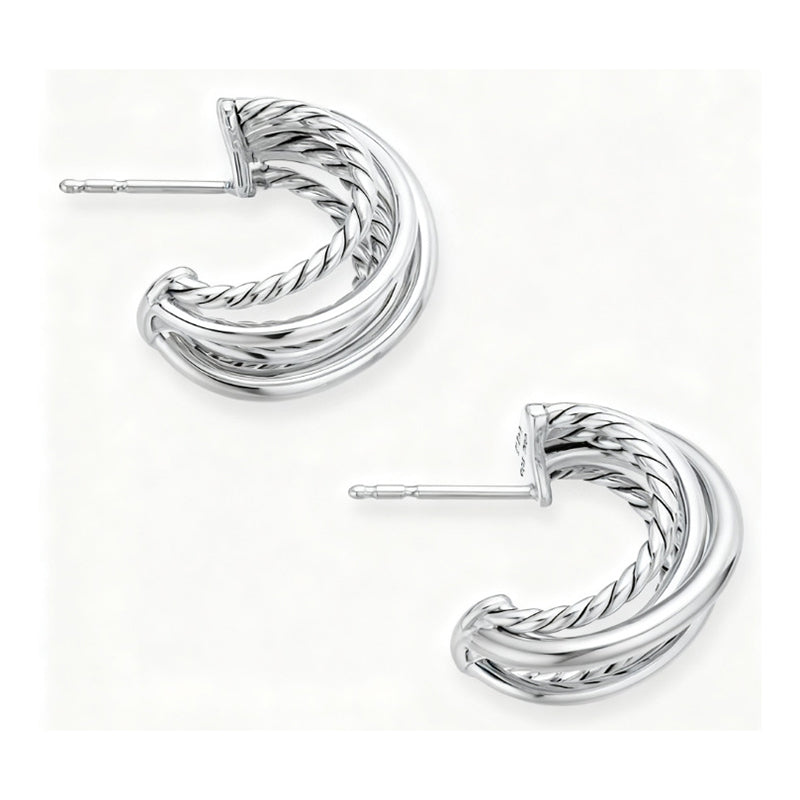 Gold Gold-plated Copper C-shaped Earrings