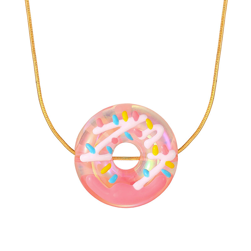 Color 1 Transparent Donut Necklace
