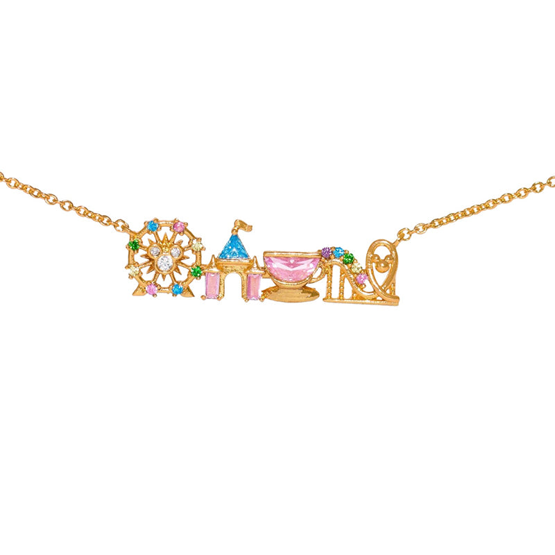 1 Gold Copper Diamond-encrusted Cartoon Necklace