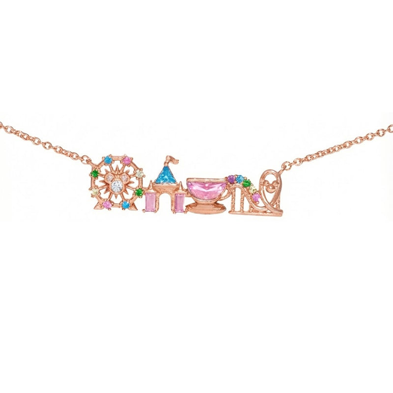 1 Gold Copper Diamond-encrusted Cartoon Necklace