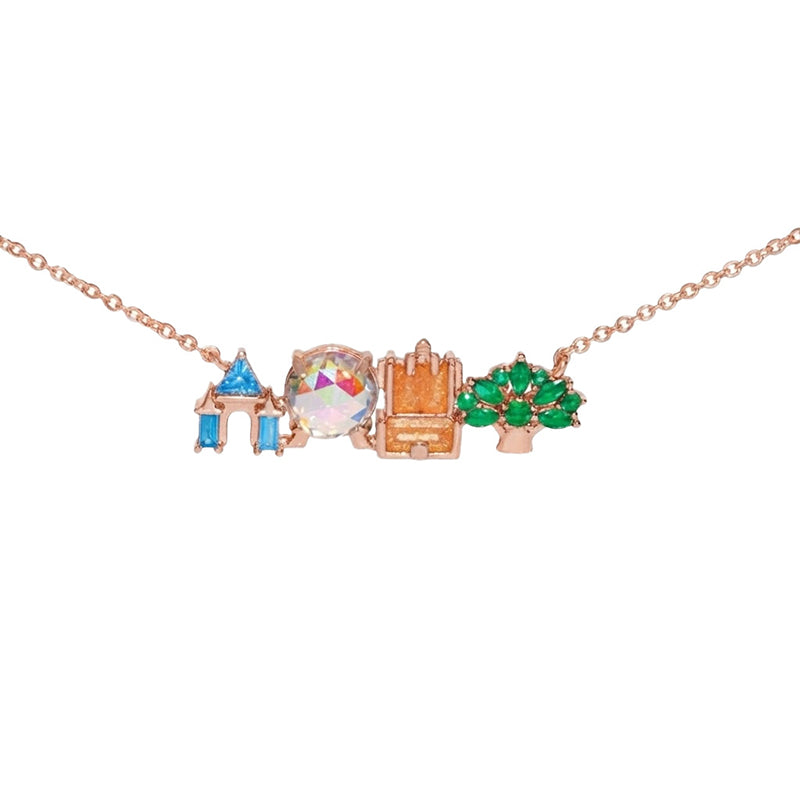 1 Gold Copper Diamond-encrusted Cartoon Necklace
