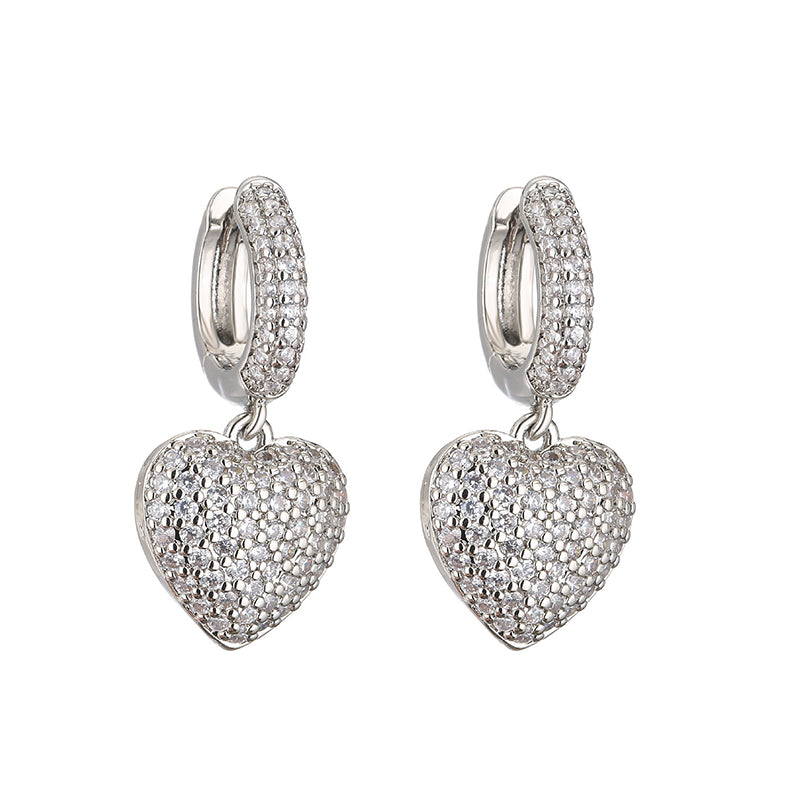 One Gold Heart Necklace 50cm Long Copper And Diamond Heart Necklace