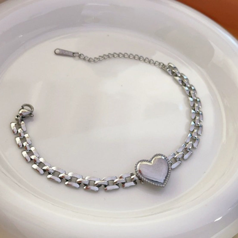 Gold Necklace Titanium Steel Heart Necklace