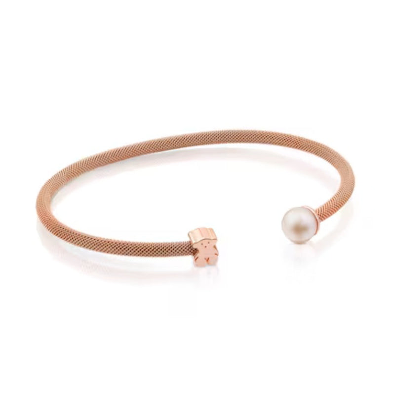 Bracelet #1 Copper Pearl Bear Mesh Bracelet
