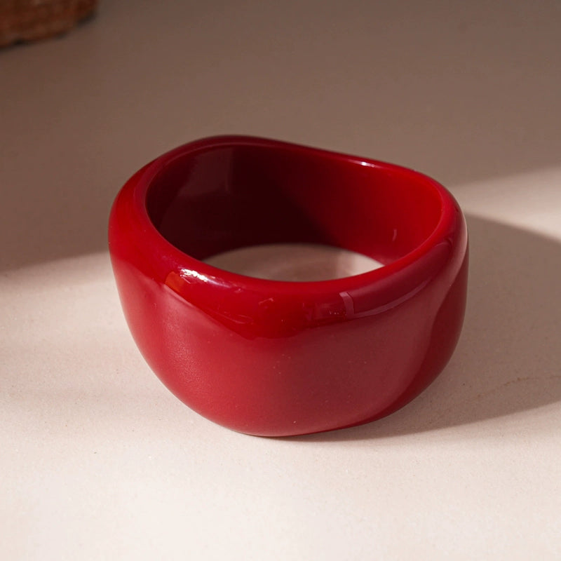 #1 Bangle - Red Irregular Acrylic Bangle
