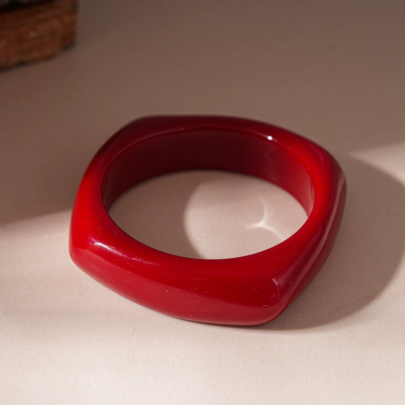 #1 Bangle - Red Irregular Acrylic Bangle