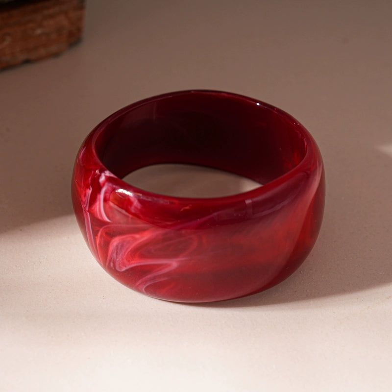 #1 Bangle - Red Irregular Acrylic Bangle