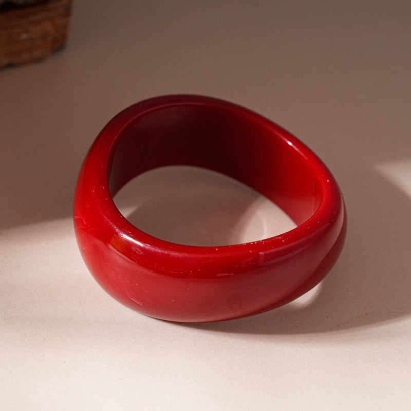 #1 Bangle - Red Irregular Acrylic Bangle