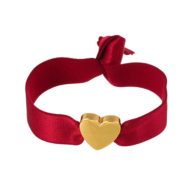 A Copper 26 Letter Velvet Elastic Bracelet