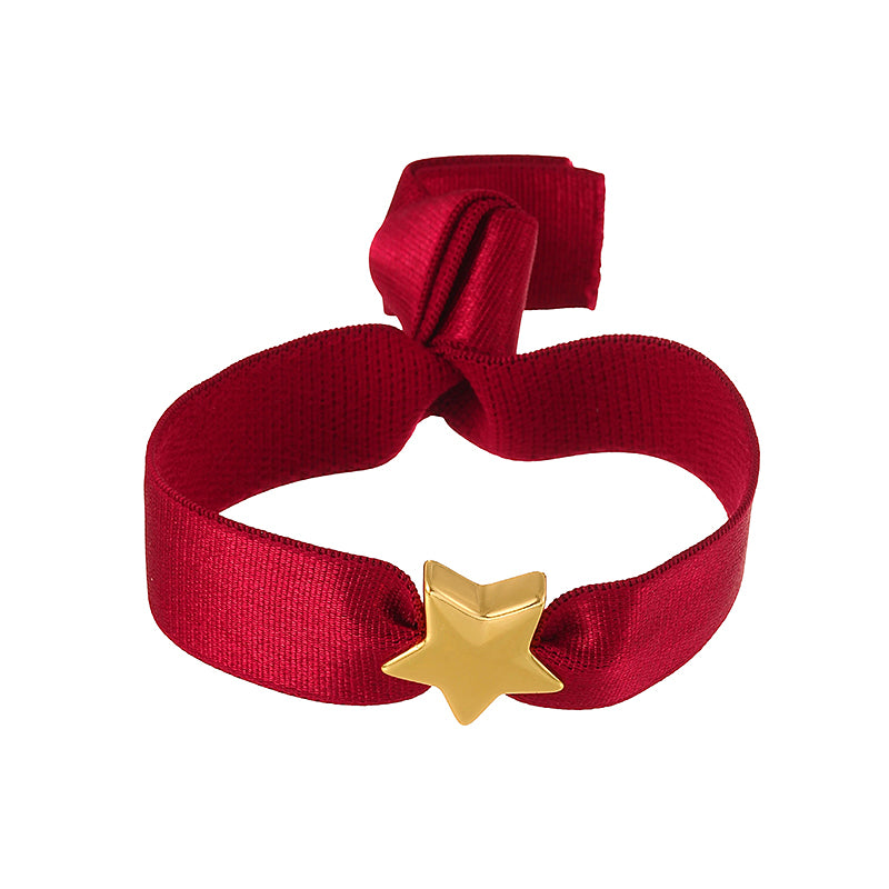 A Copper 26 Letter Velvet Elastic Bracelet