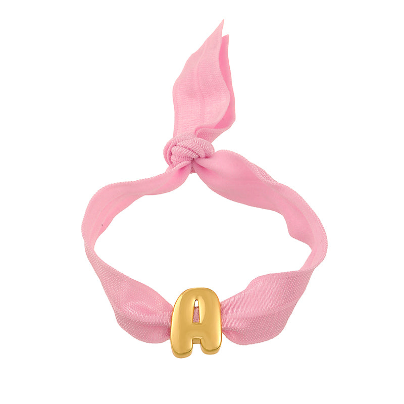 A Copper 26 Letter Velvet Elastic Bracelet