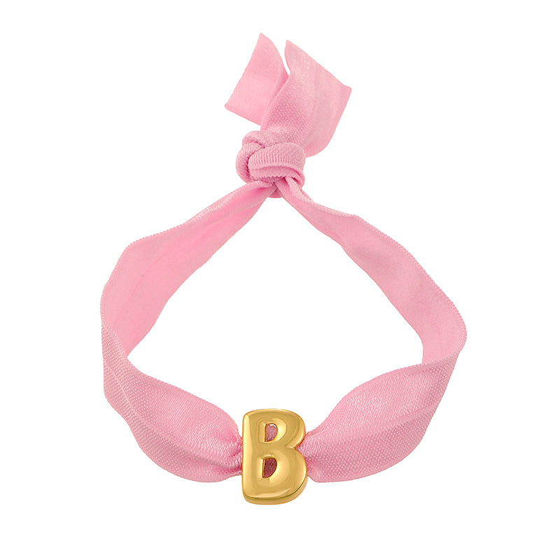 A Copper 26 Letter Velvet Elastic Bracelet