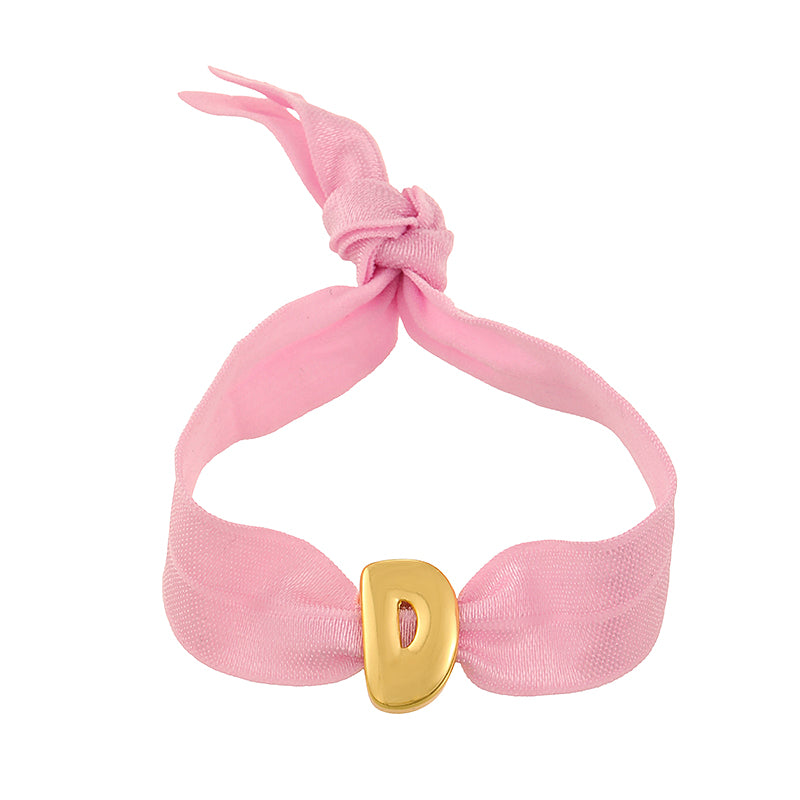 A Copper 26 Letter Velvet Elastic Bracelet