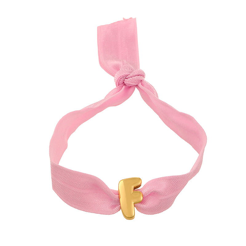 A Copper 26 Letter Velvet Elastic Bracelet