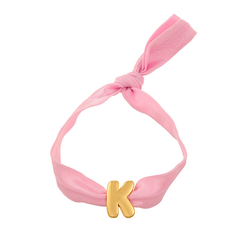 A Copper 26 Letter Velvet Elastic Bracelet