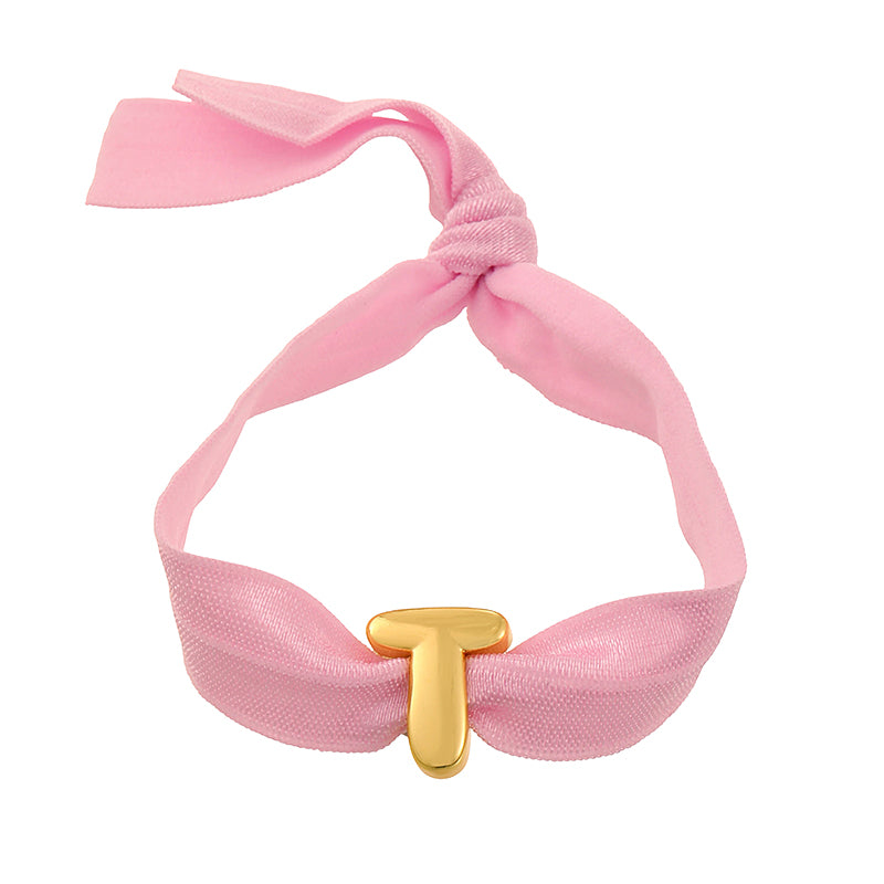 A Copper 26 Letter Velvet Elastic Bracelet