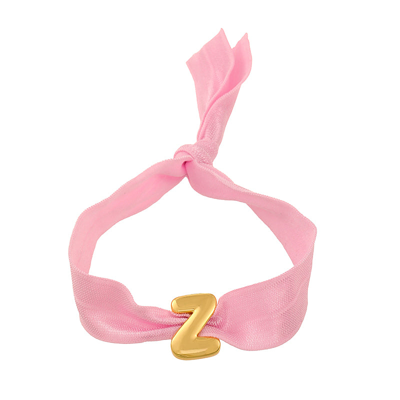 A Copper 26 Letter Velvet Elastic Bracelet