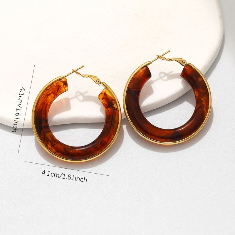 Earring #2 Stainless Steel Oval Earrings