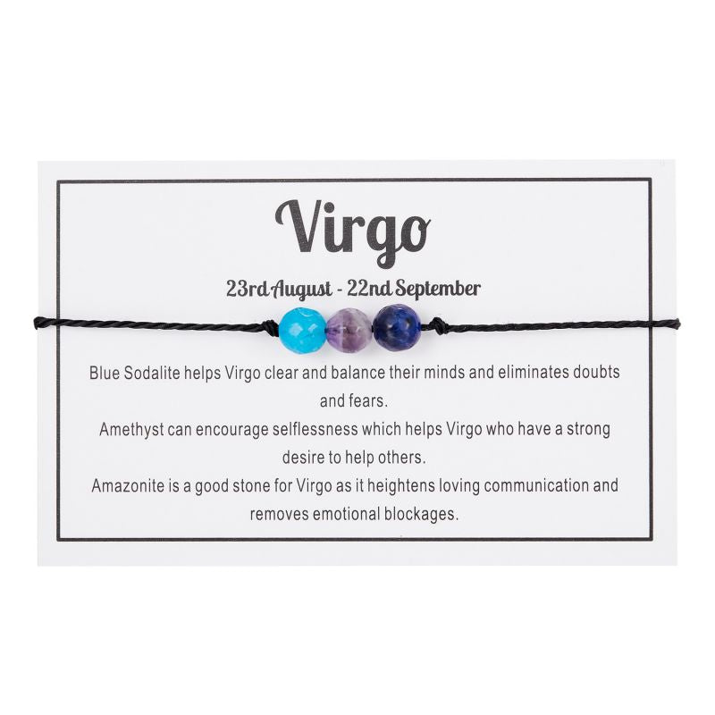 Aries Twelve Zodiac Faceted Beaded Bracelet