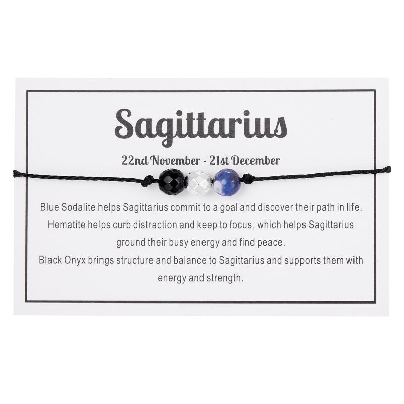 Aries Twelve Zodiac Faceted Beaded Bracelet