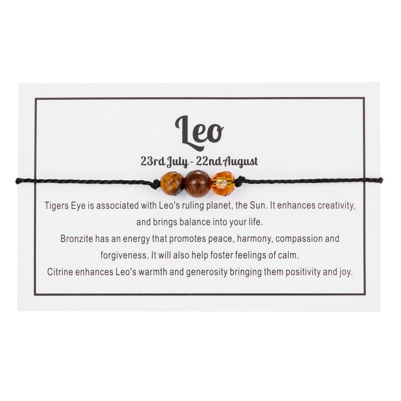 Aries Twelve Zodiac Faceted Beaded Bracelet