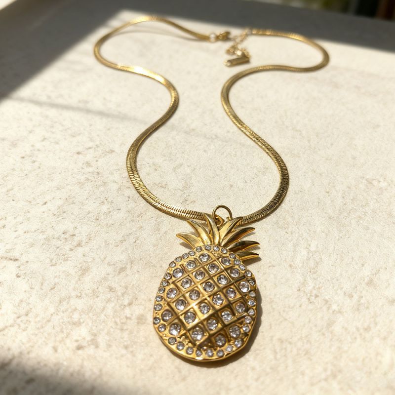 Cross 304 Stainless Steel Diamond-set Cross Necklace