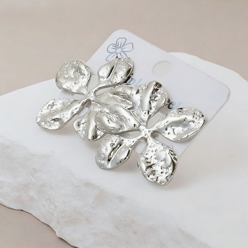 Silver Style 1 Stainless Steel Irregular Earrings