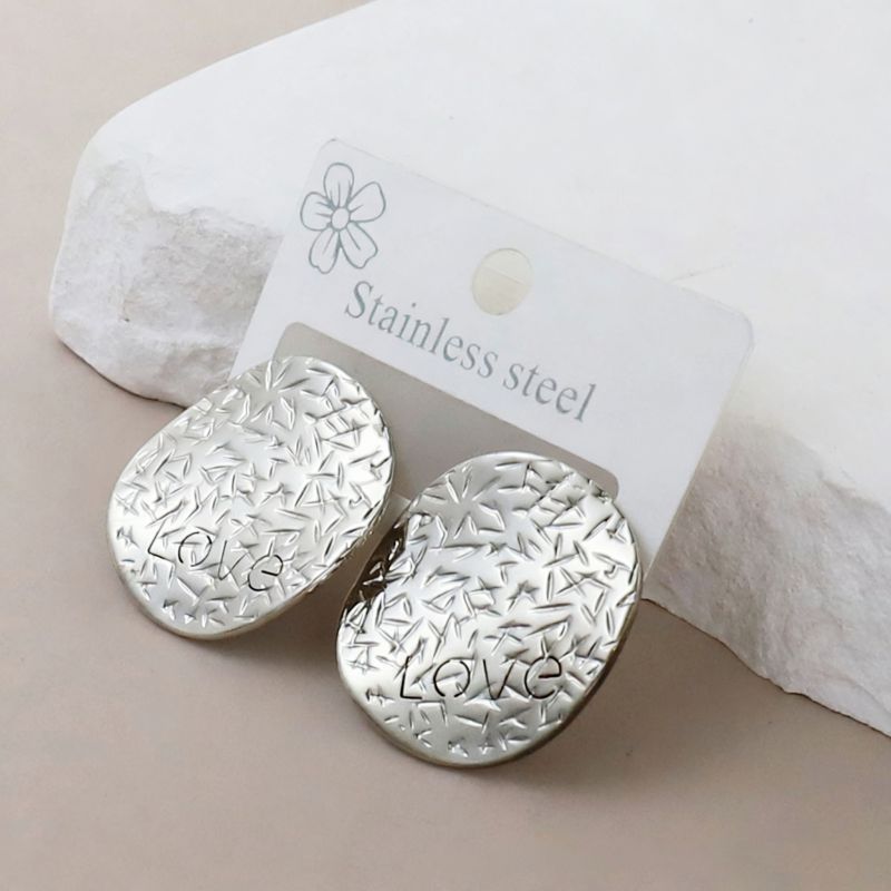 Silver Style 1 Stainless Steel Irregular Earrings