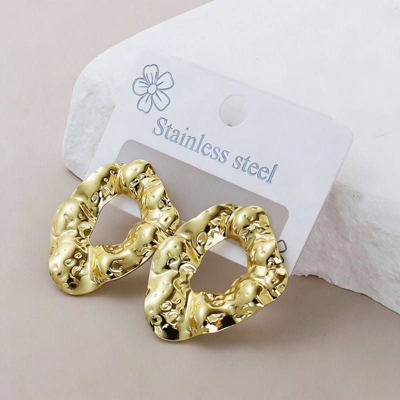 Silver Style 1 Stainless Steel Irregular Earrings