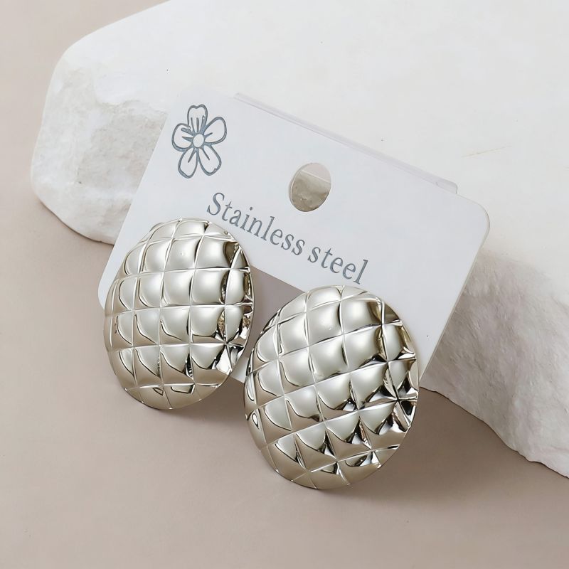 Silver Style 1 Stainless Steel Irregular Earrings