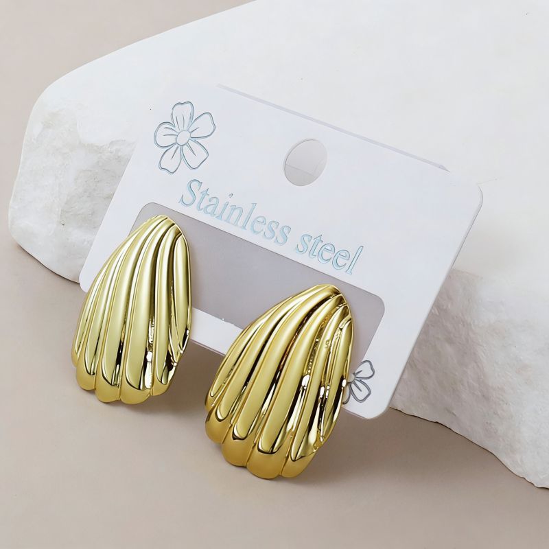 Silver Style 1 Stainless Steel Irregular Earrings