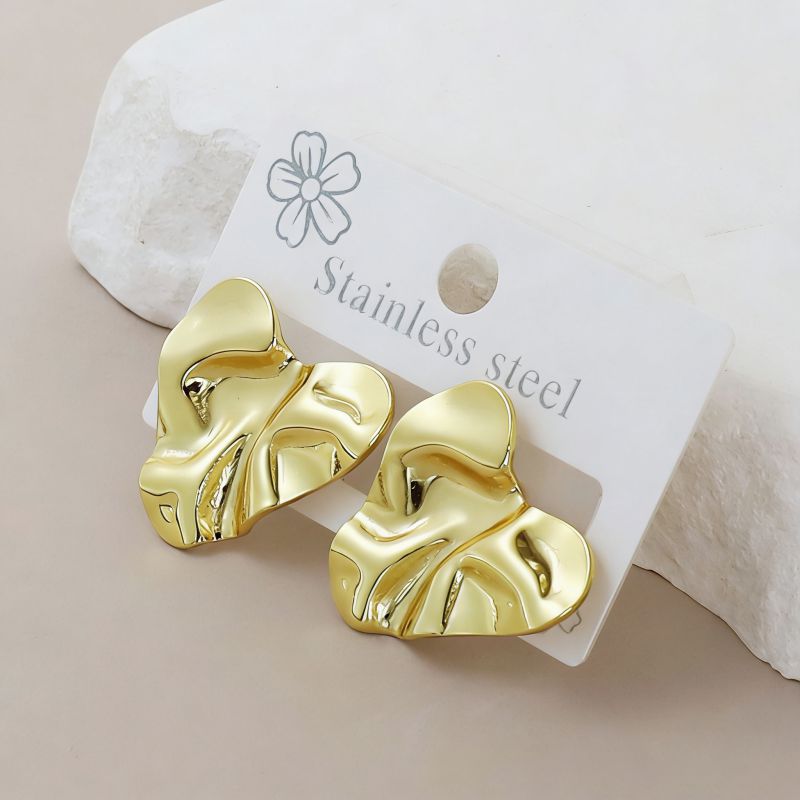 Silver Style 1 Stainless Steel Irregular Earrings