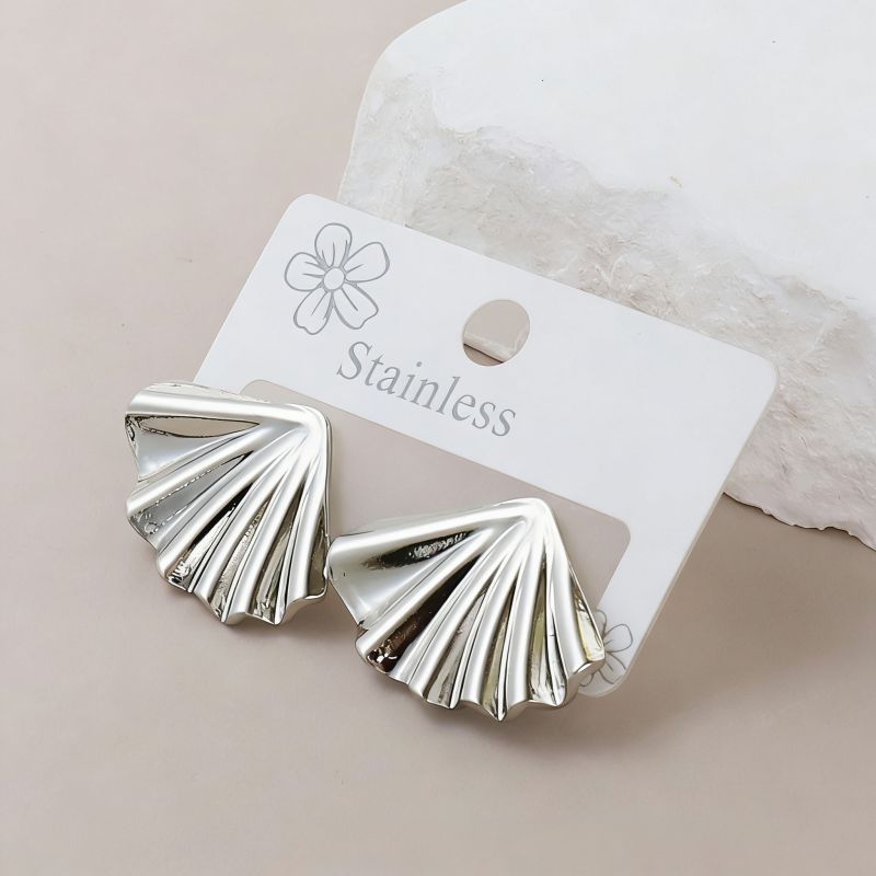 Silver Style 1 Stainless Steel Irregular Earrings