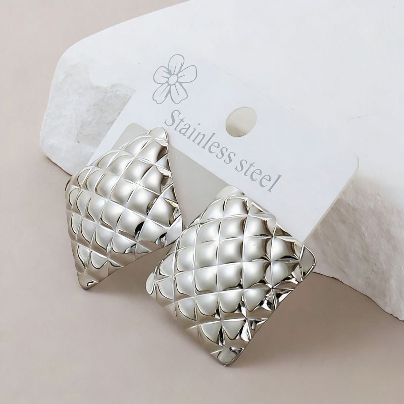 Silver Style 1 Stainless Steel Irregular Earrings