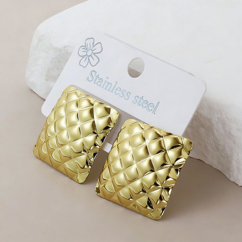 Silver Style 1 Stainless Steel Irregular Earrings