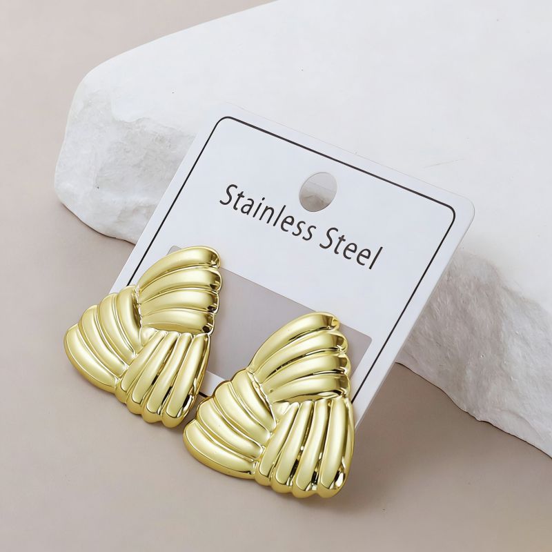 Silver Style 1 Stainless Steel Irregular Earrings