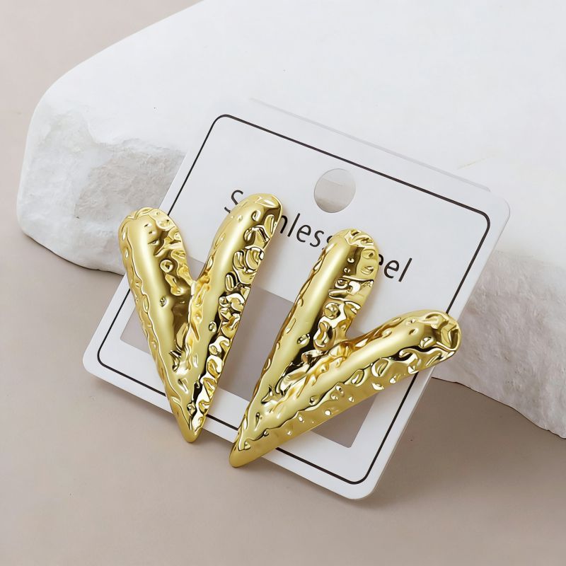 Silver Style 1 Stainless Steel Irregular Earrings