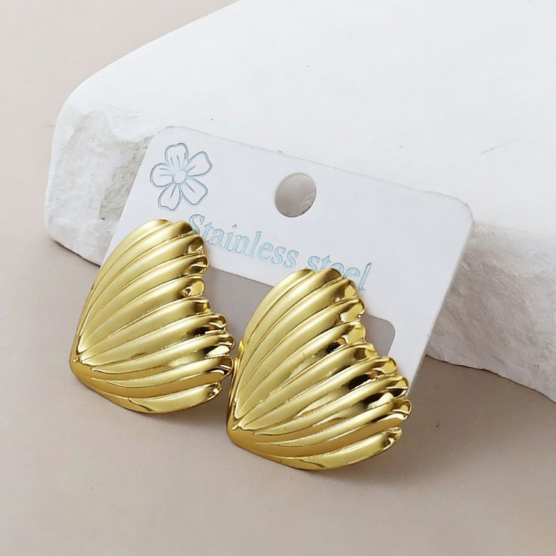 Silver Style 19 Stainless Steel Irregular Earrings