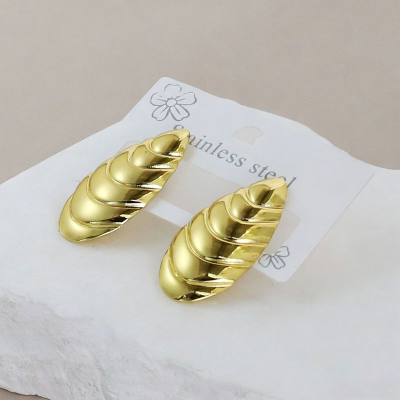 Silver Style 19 Stainless Steel Irregular Earrings