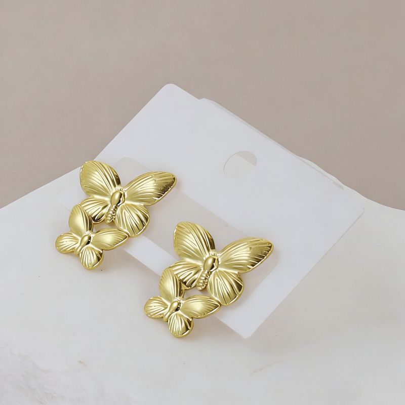 Silver Style 19 Stainless Steel Irregular Earrings