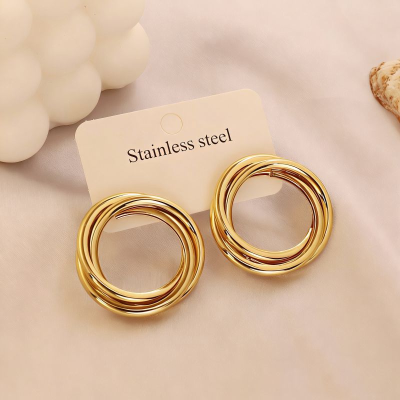 Earring #1 Stainless Steel Round Earrings