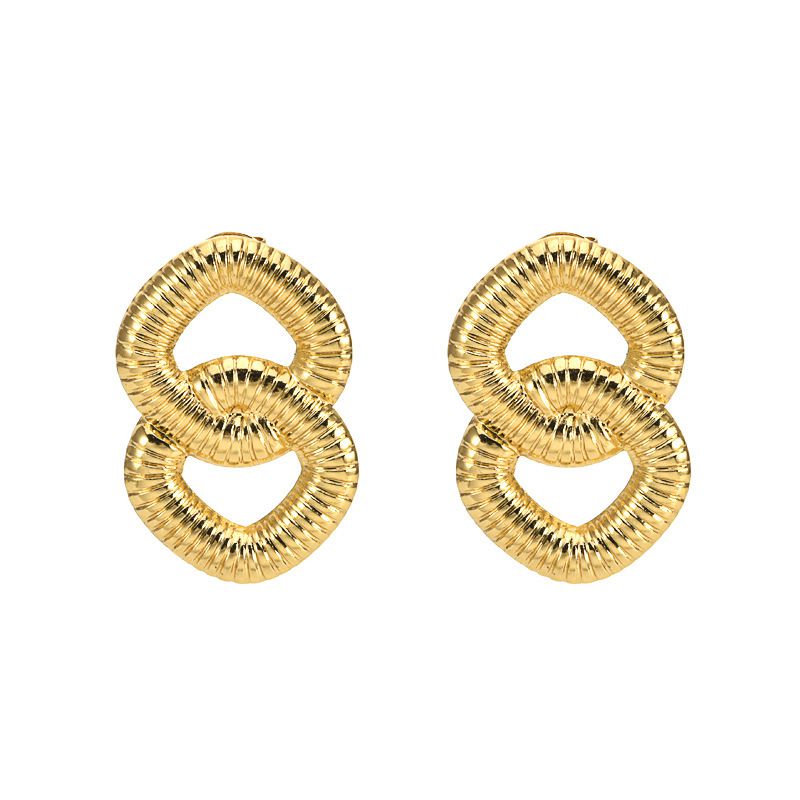 2# Stainless Steel Irregular-shaped Earrings