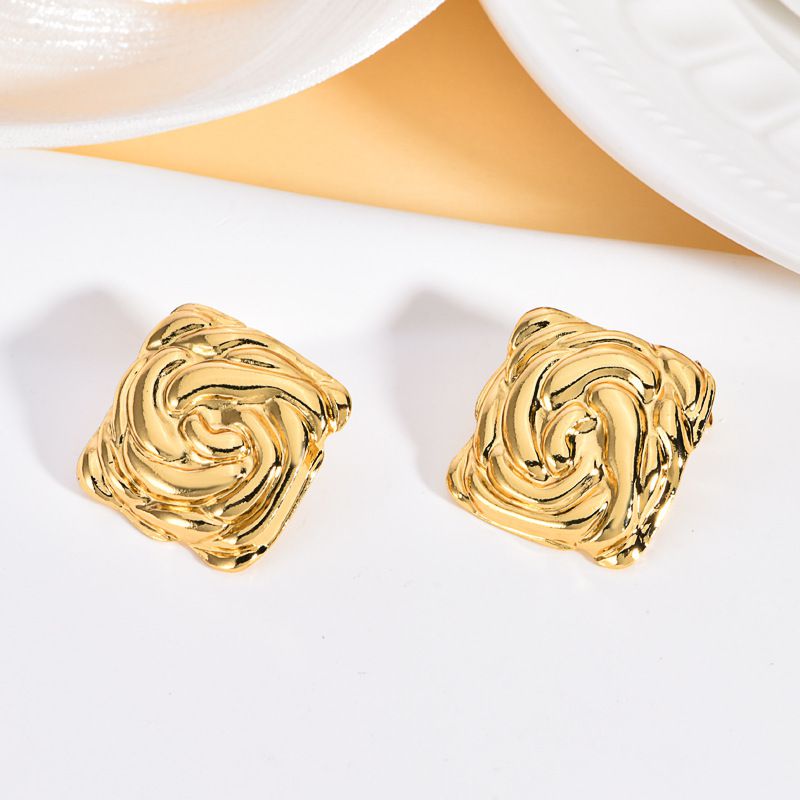 2# Stainless Steel Irregular-shaped Earrings